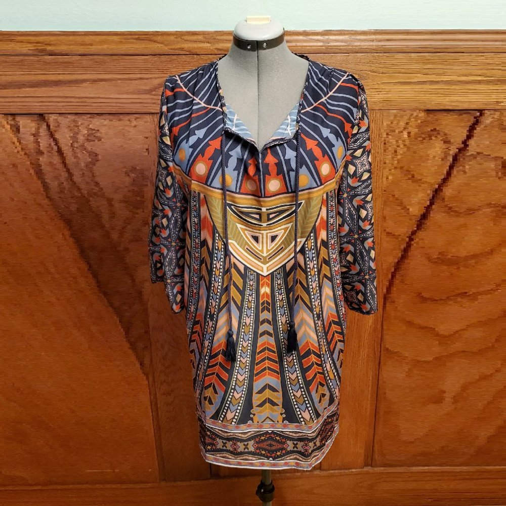 Boho Cover Up Tunic Dress  XL NEW